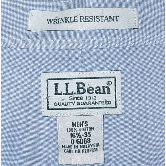 LL Bean Men's Bean's Wrinkle-Resistant Everyday Shirt, Traditional Fit, Long-Sle - Picture 3 of 5